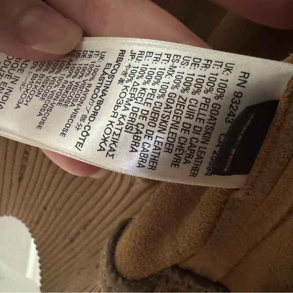 Diesel Tan Leather Women's Jacket - Picture 8 of 8